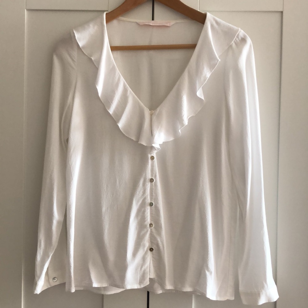 Zara Long Sleeved Ruffle Blouse - Picture 3 of 5